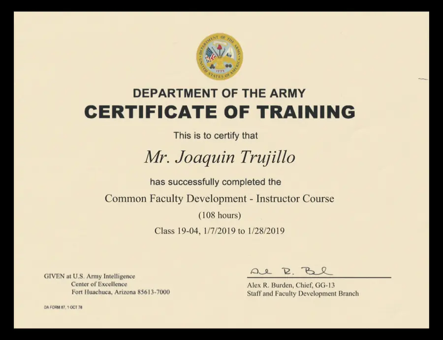 US Army Certificate 02.001